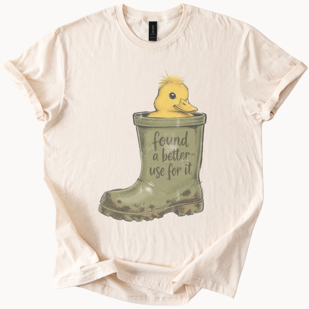 Found a Better Use for It Duckling in Rain Boot Tee